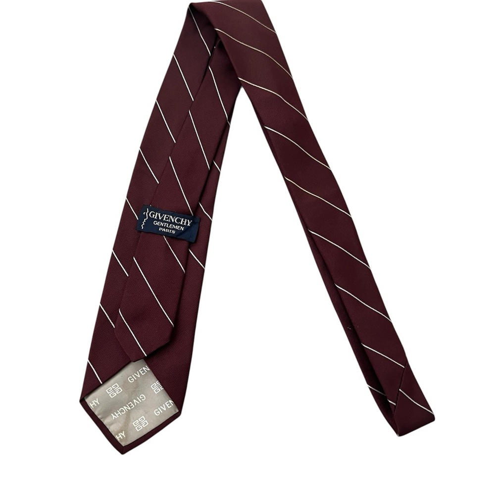 Givenchy Maroon Diagonal Stripe Tie